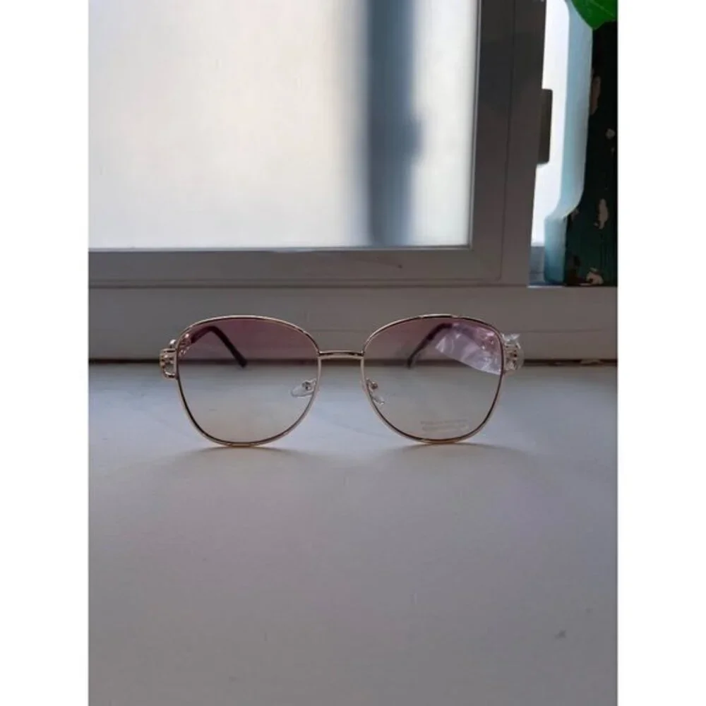 Desert Daze Round Frame Metal Frame Gradient Lens Temple Design‎ Sunglasses Pink